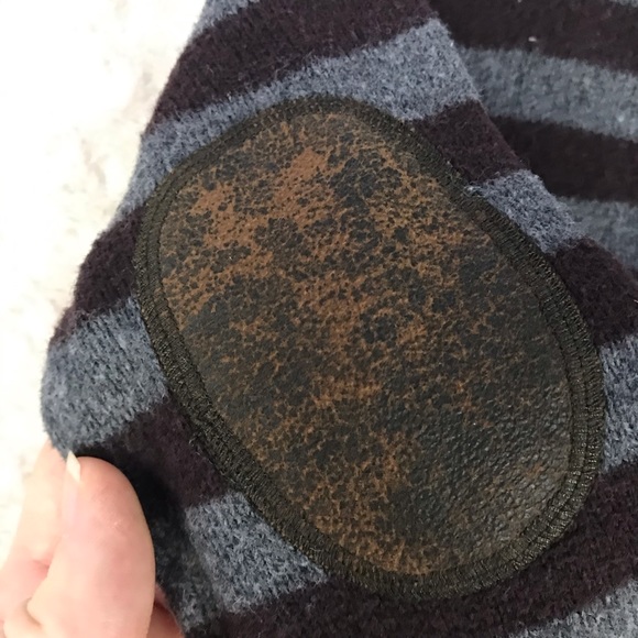 Baby Gap Cardigan Sweater Elbow Patches Stripes - Picture 2 of 6